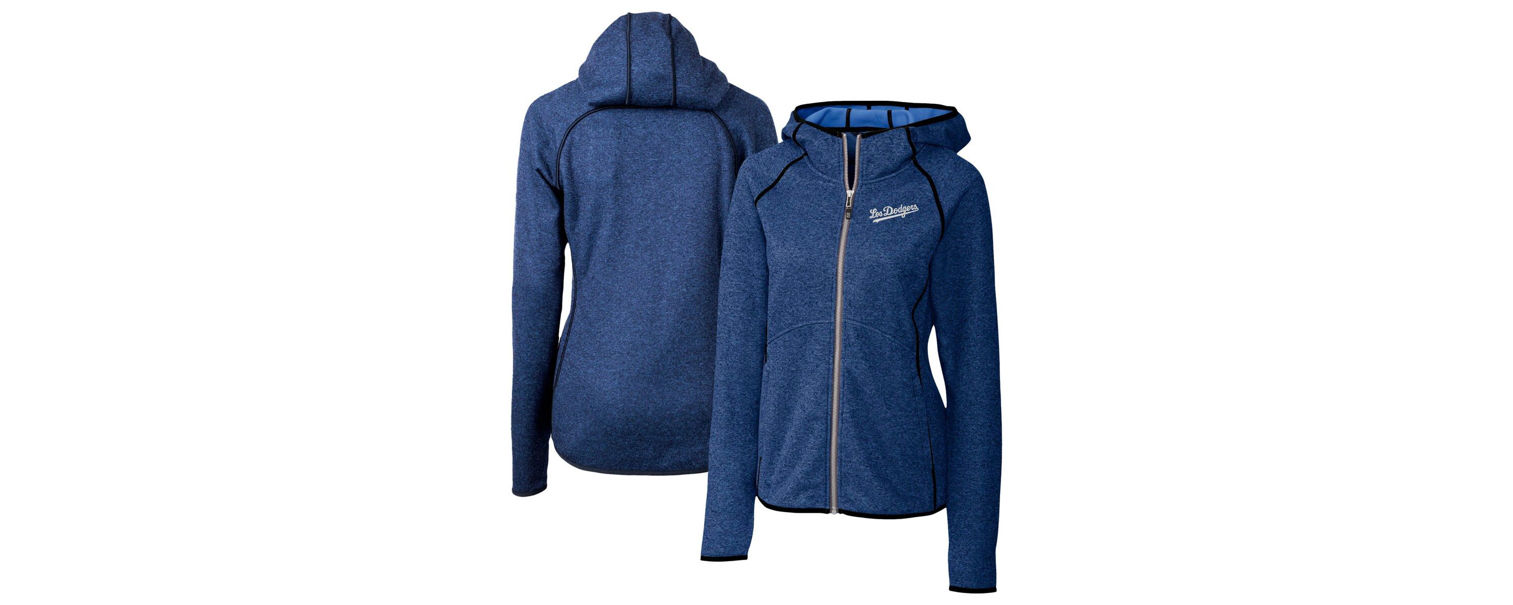 MLB Heather Los Angeles Dodgers City Connect Mainsail Full-Zip Hooded Jacket
