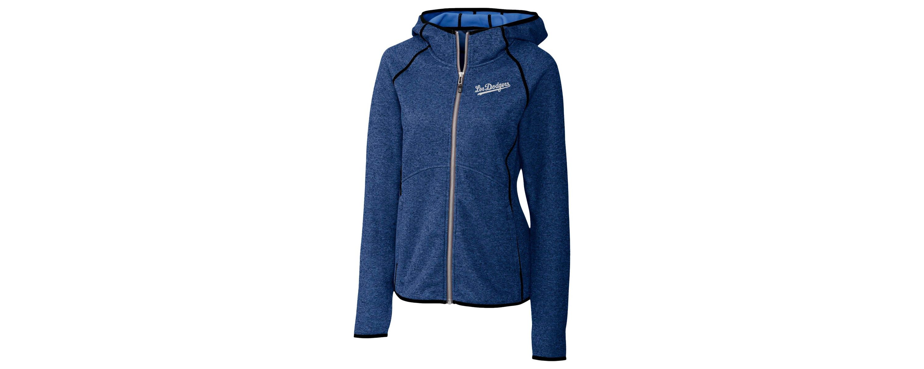 MLB Heather Los Angeles Dodgers City Connect Mainsail Full-Zip Hooded Jacket