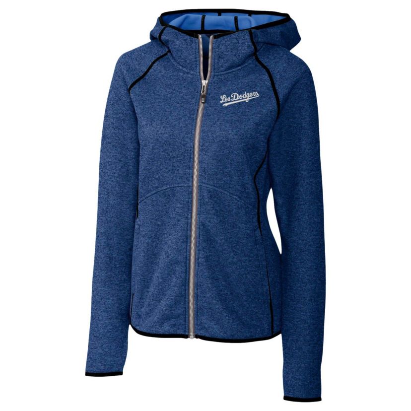 MLB Heather Los Angeles Dodgers City Connect Mainsail Full-Zip Hooded Jacket