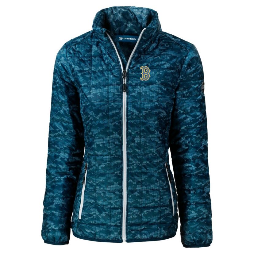 Boston Red Sox MLB Boston Sox City Connect Rainier PrimaLoft Eco Insulated Full-Zip Printed Puffer Jacket