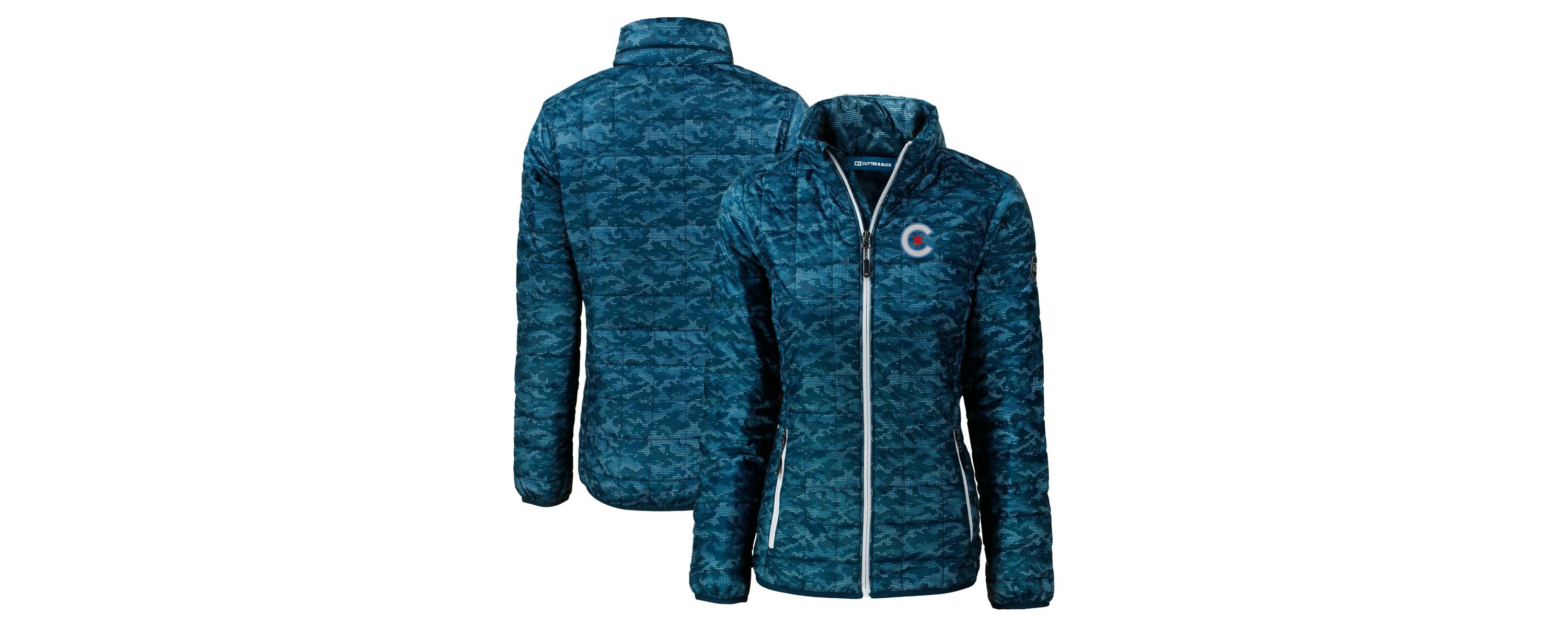 MLB Chicago Cubs City Connect Rainier PrimaLoft Eco Insulated Full-Zip Printed Puffer Jacket
