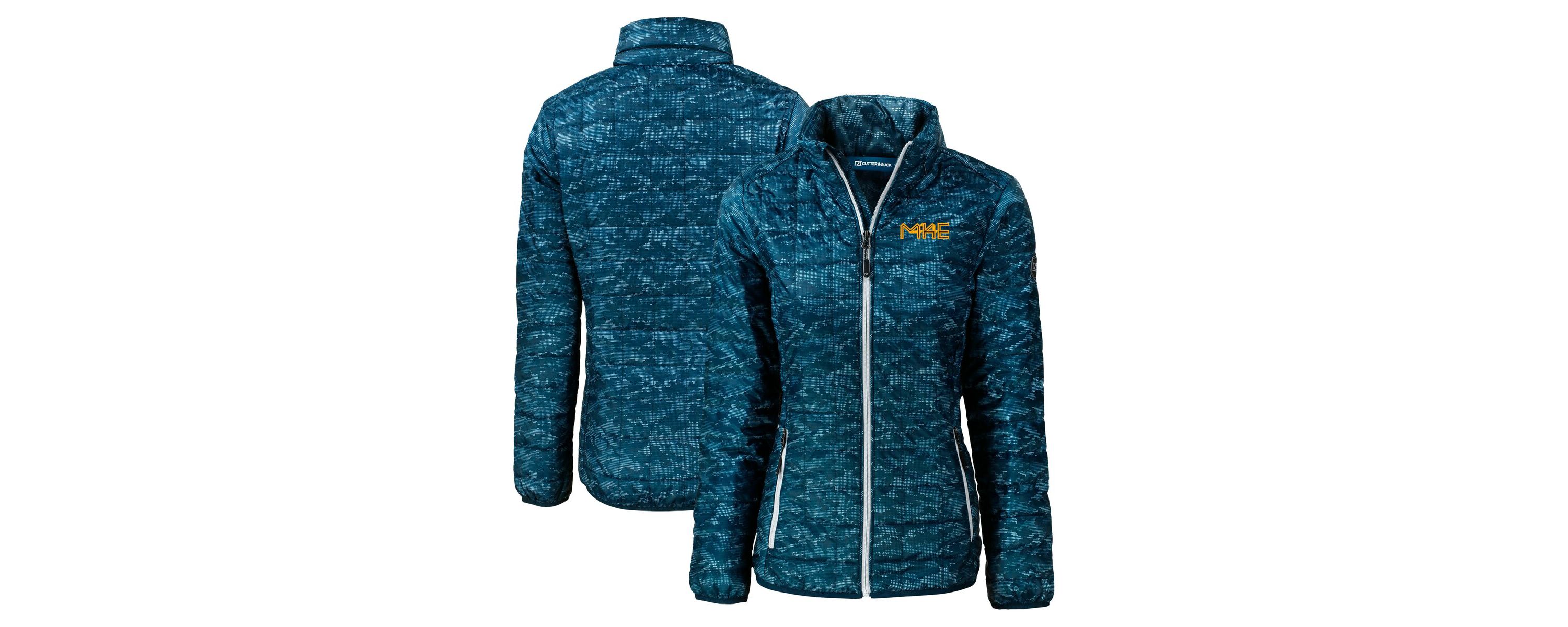 MLB Milwaukee Brewers City Connect Rainier PrimaLoft Eco Insulated Full-Zip Printed Puffer Jacket