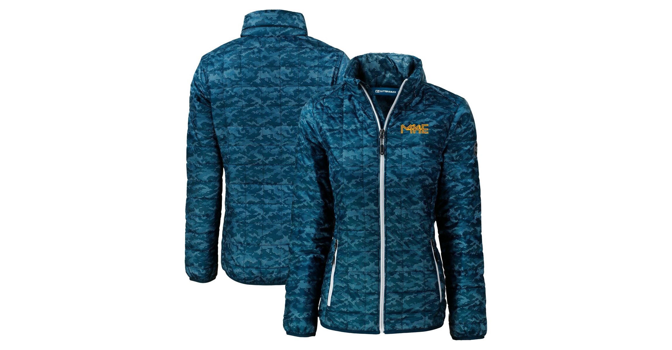 MLB Milwaukee Brewers City Connect Rainier PrimaLoft Eco Insulated Full-Zip Printed Puffer Jacket