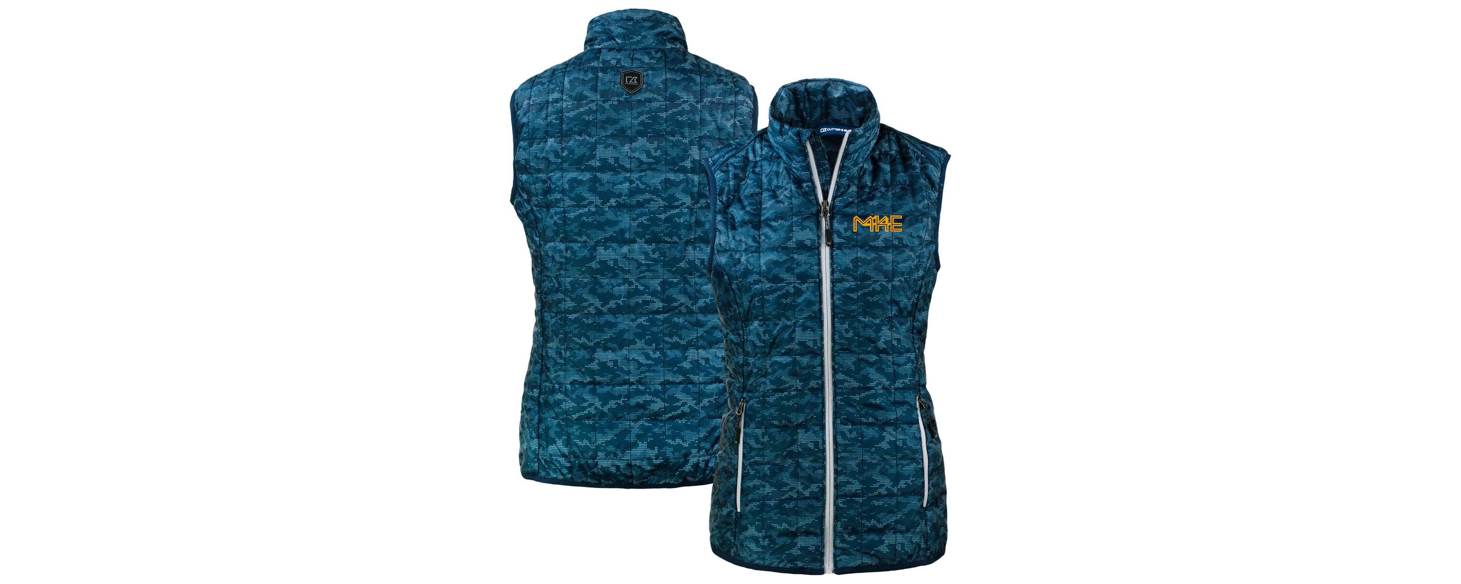 MLB Milwaukee Brewers City Connect Rainier PrimaLoft Eco Insulated Full-Zip Printed Puffer Vest