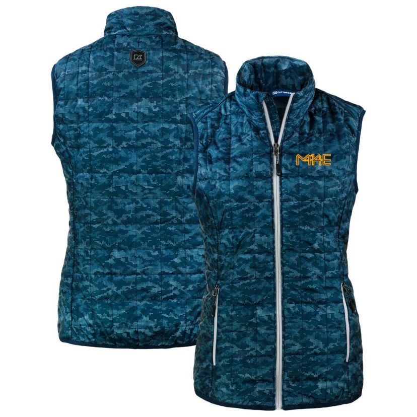 MLB Milwaukee Brewers City Connect Rainier PrimaLoft Eco Insulated Full-Zip Printed Puffer Vest