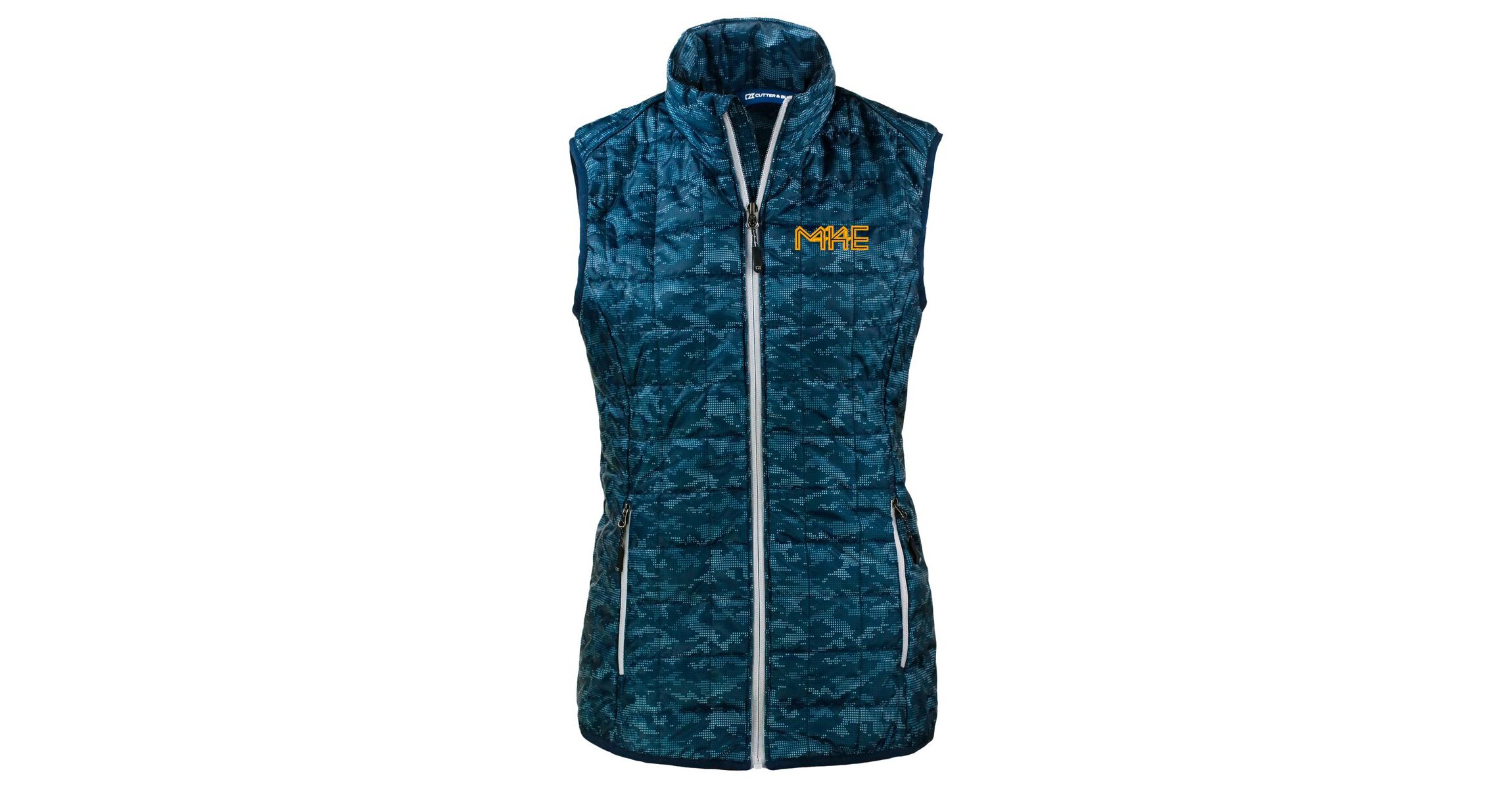 MLB Milwaukee Brewers City Connect Rainier PrimaLoft Eco Insulated Full-Zip Printed Puffer Vest