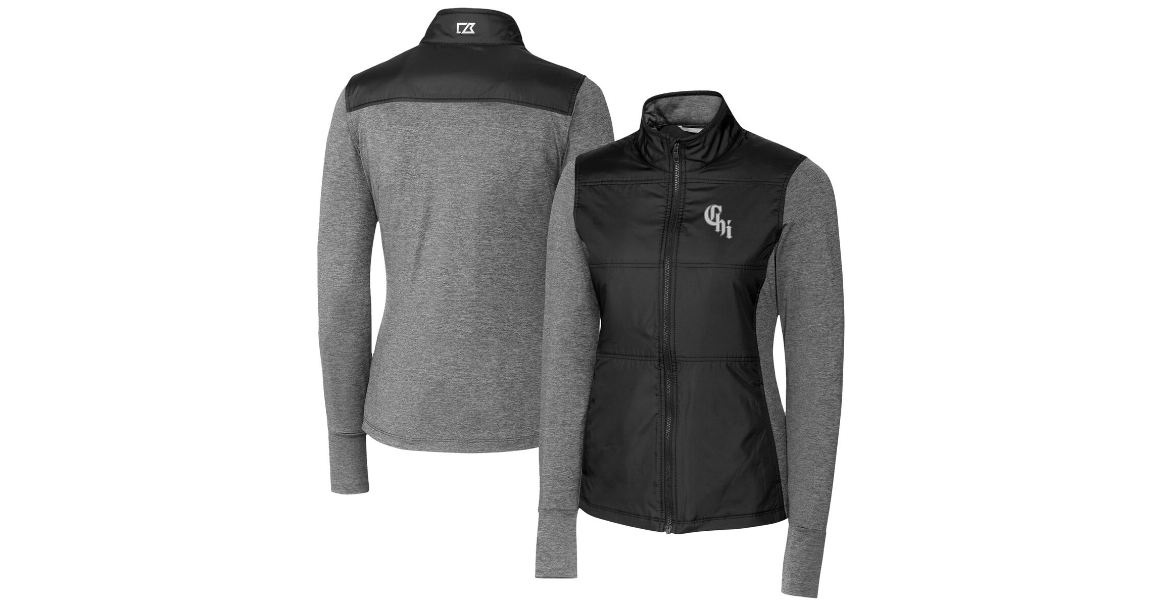 Chicago White Sox MLB Chicago Sox City Connect DryTec Stealth Hybrid Quilted Full-Zip Windbreaker Jacket