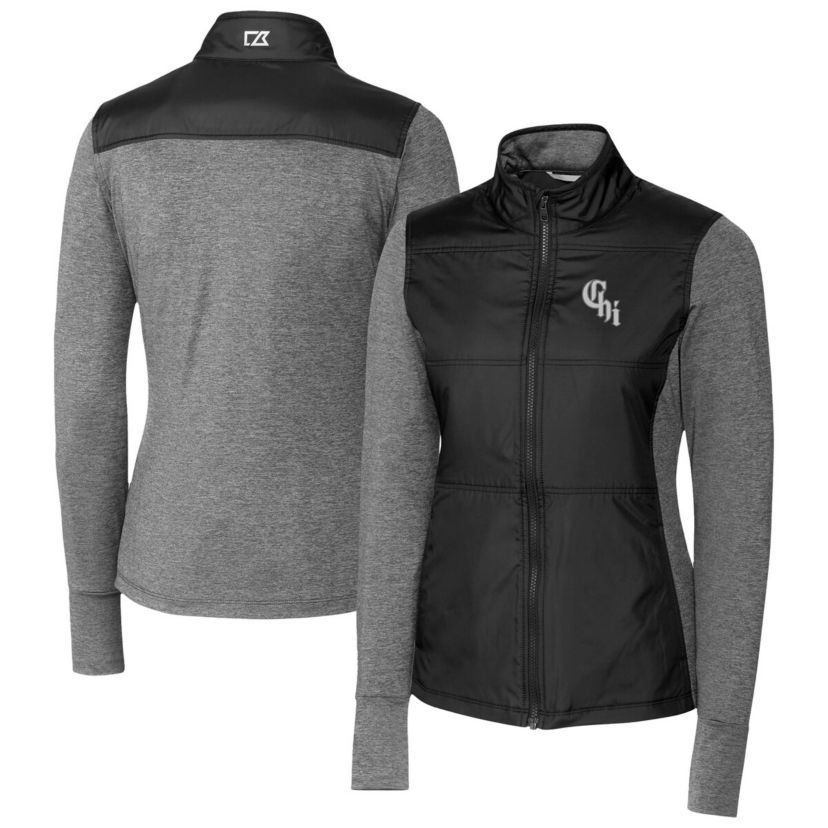 Chicago White Sox MLB Chicago Sox City Connect DryTec Stealth Hybrid Quilted Full-Zip Windbreaker Jacket