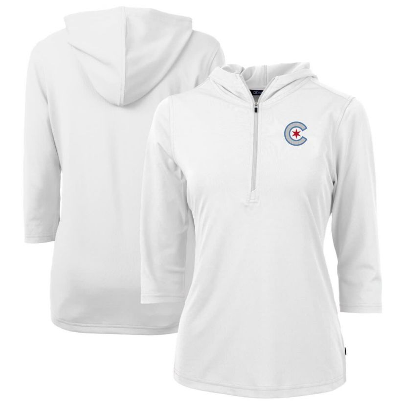 MLB Chicago Cubs City Connect Virtue Eco Pique Recycled Half-Zip Pullover Hoodie