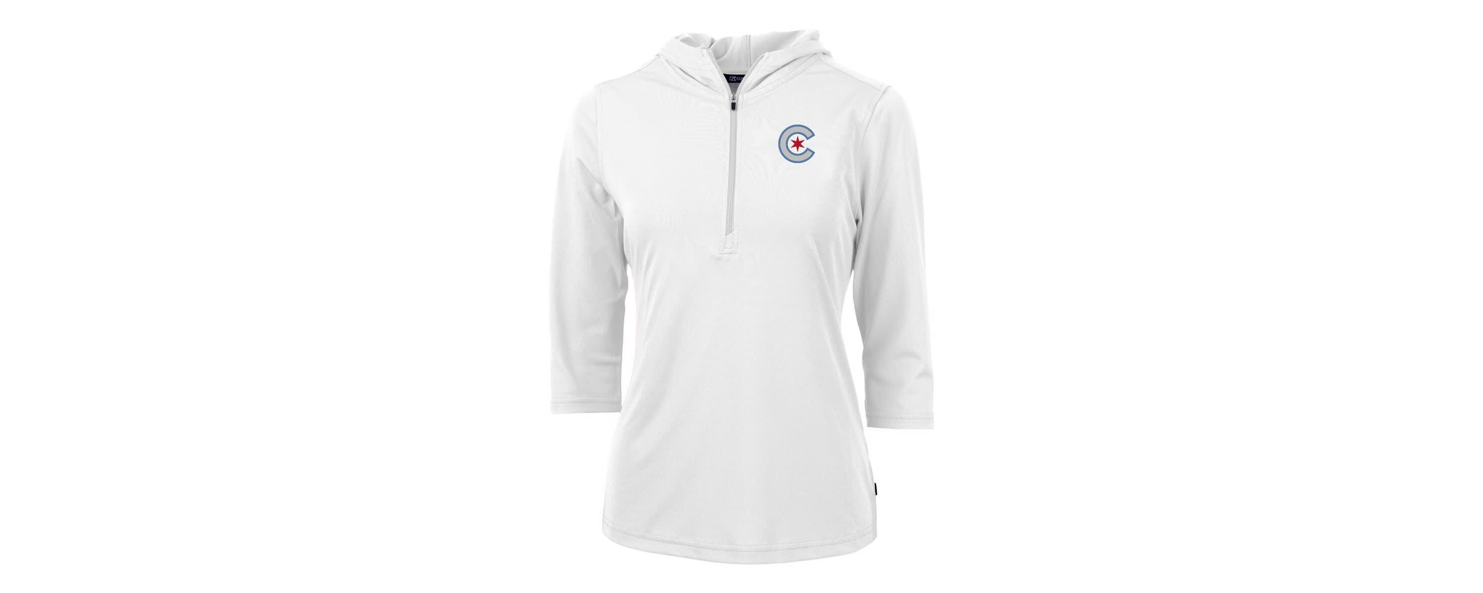 MLB Chicago Cubs City Connect Virtue Eco Pique Recycled Half-Zip Pullover Hoodie