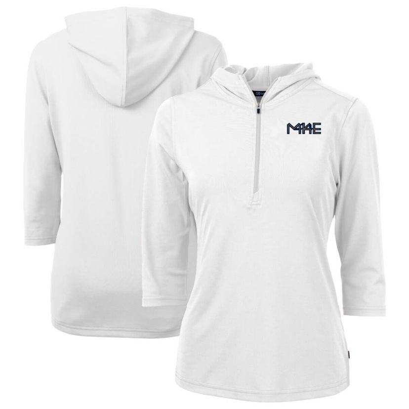 MLB Milwaukee Brewers City Connect Virtue Eco Pique Recycled Half-Zip Pullover Hoodie