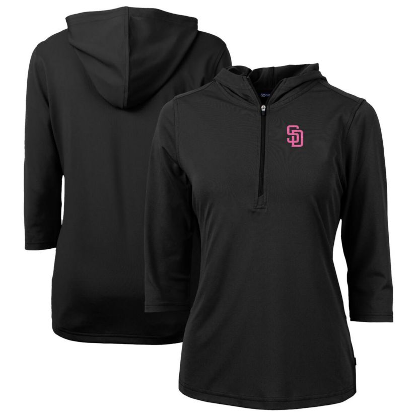 MLB San Diego Padres City Connect Virtue Eco Pique Recycled Half-Zip Pullover Hoodie