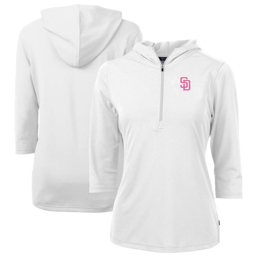 MLB San Diego Padres City Connect Virtue Eco Pique Recycled Half-Zip Pullover Hoodie