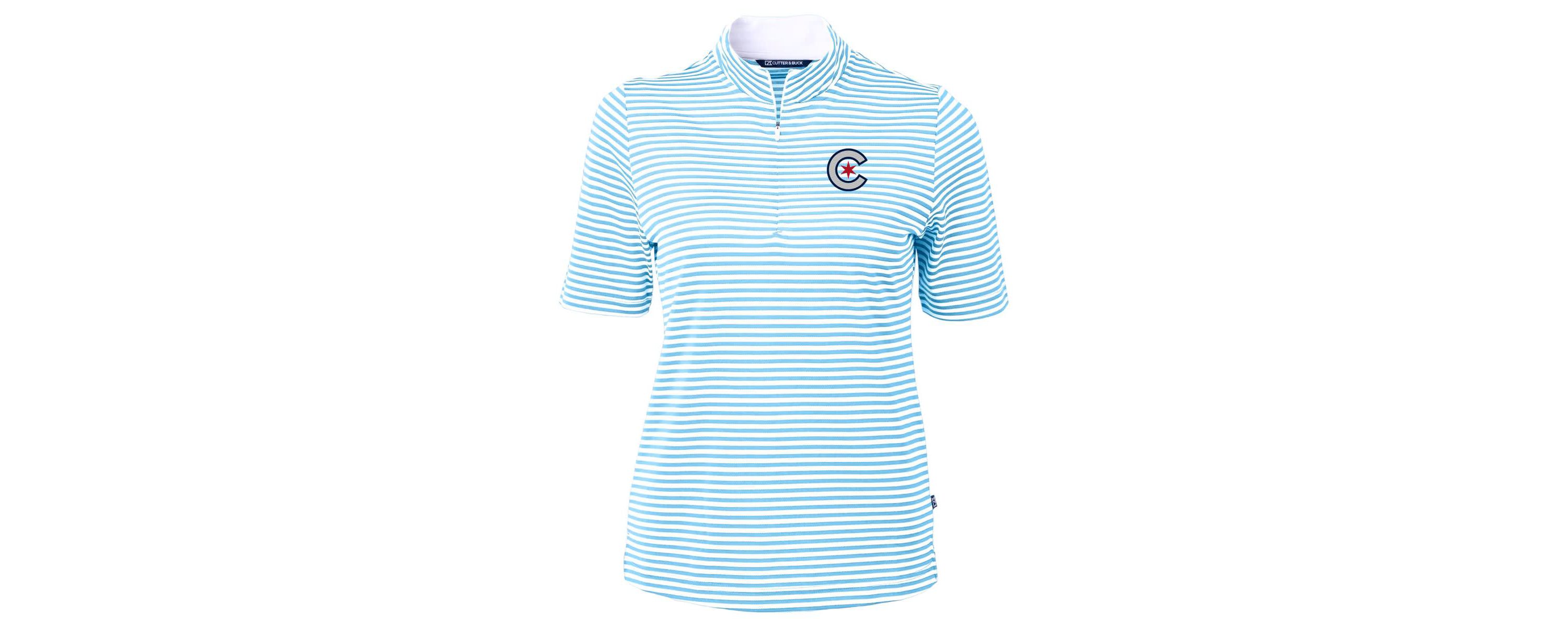 MLB Powder Chicago Cubs City Connect Virtue Eco Pique Stripe Recycled Top
