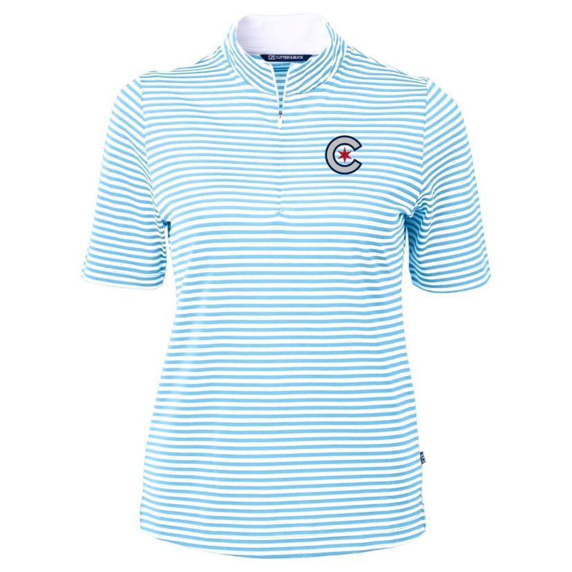 MLB Powder Chicago Cubs City Connect Virtue Eco Pique Stripe Recycled Top