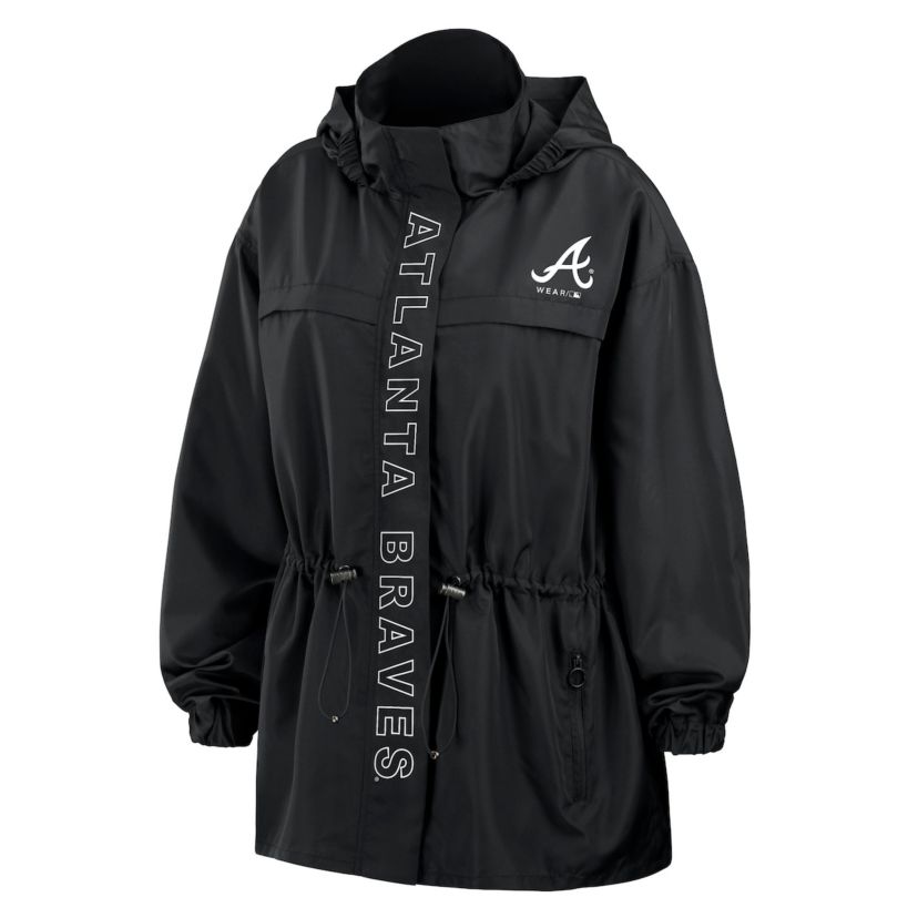 MLB Atlanta Braves Full-Zip Windbreaker Hoodie Jacket
