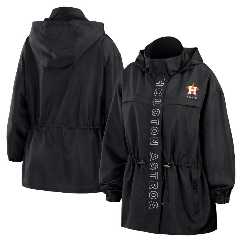 MLB Houston Astros Full-Zip Windbreaker Hoodie Jacket