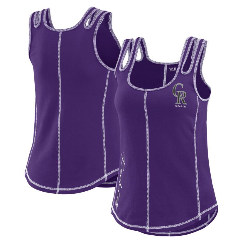 MLB Colorado Rockies Contrast Stitch Tank Top