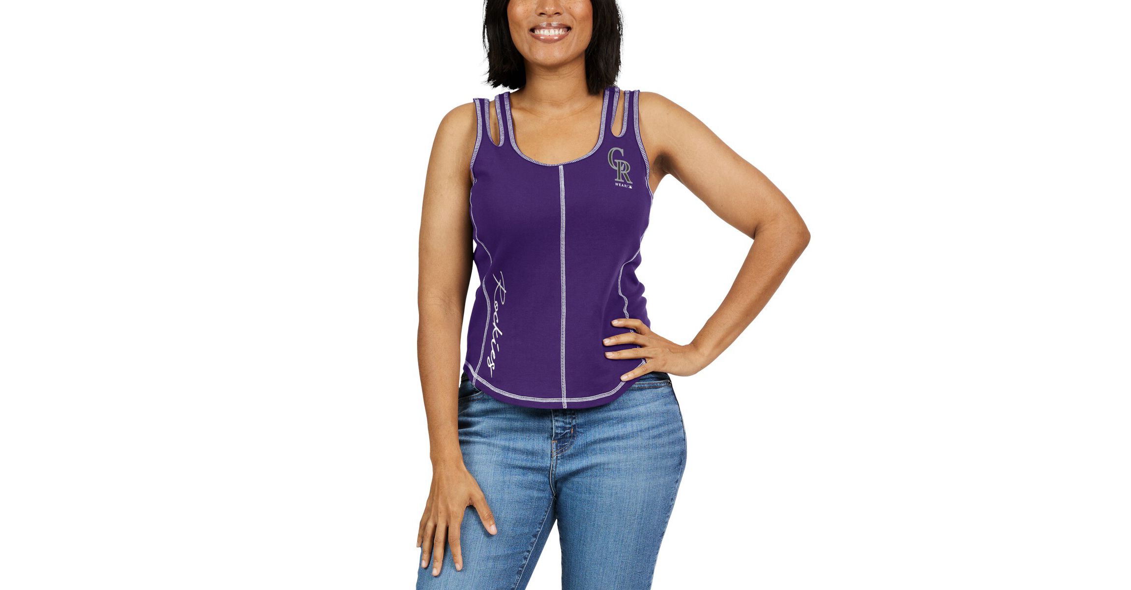 MLB Colorado Rockies Contrast Stitch Tank Top
