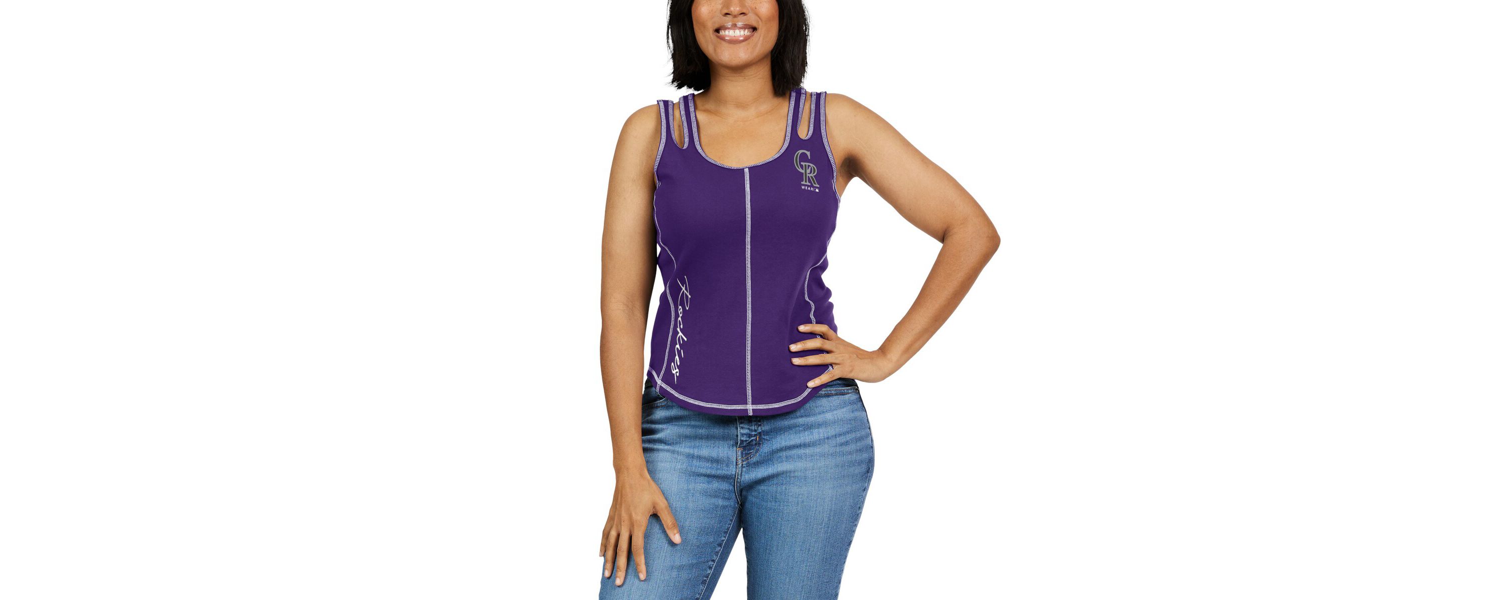 MLB Colorado Rockies Contrast Stitch Tank Top
