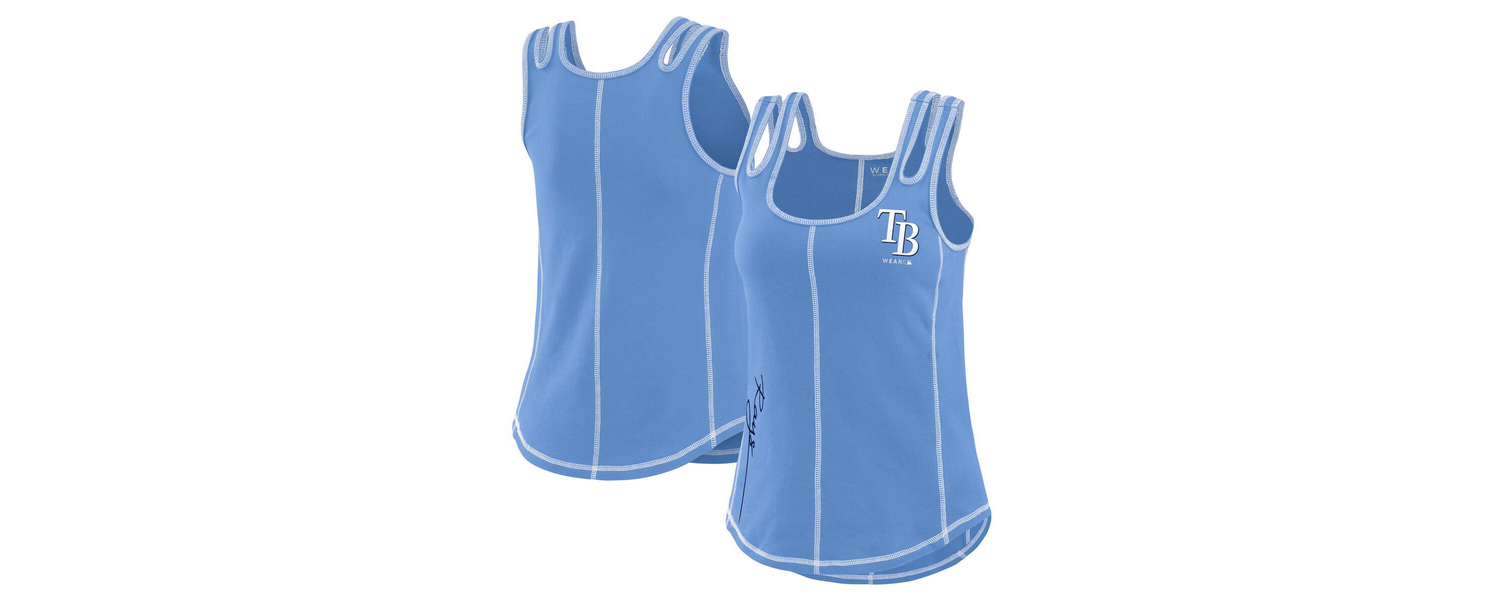 MLB Light Tampa Bay Rays Contrast Stitch Tank Top