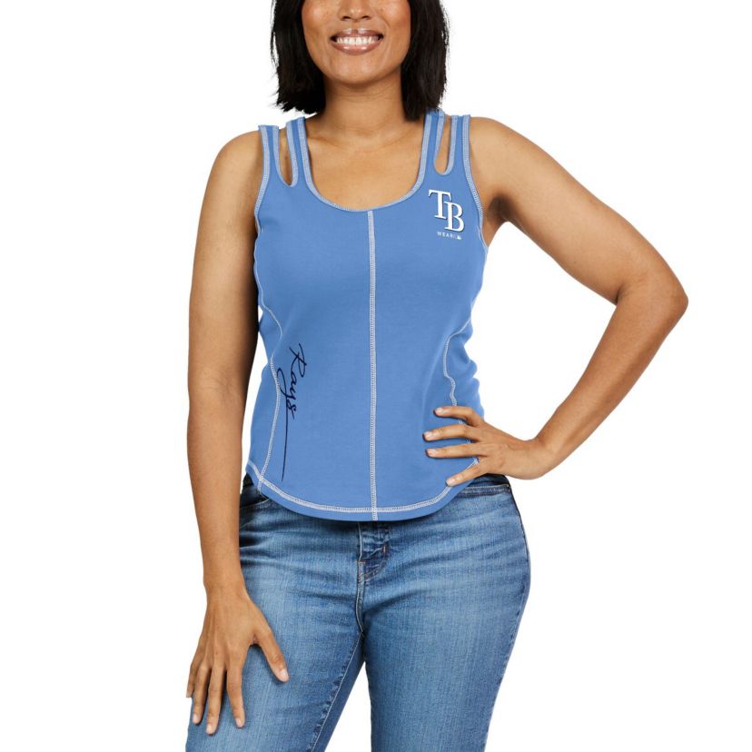 MLB Light Tampa Bay Rays Contrast Stitch Tank Top