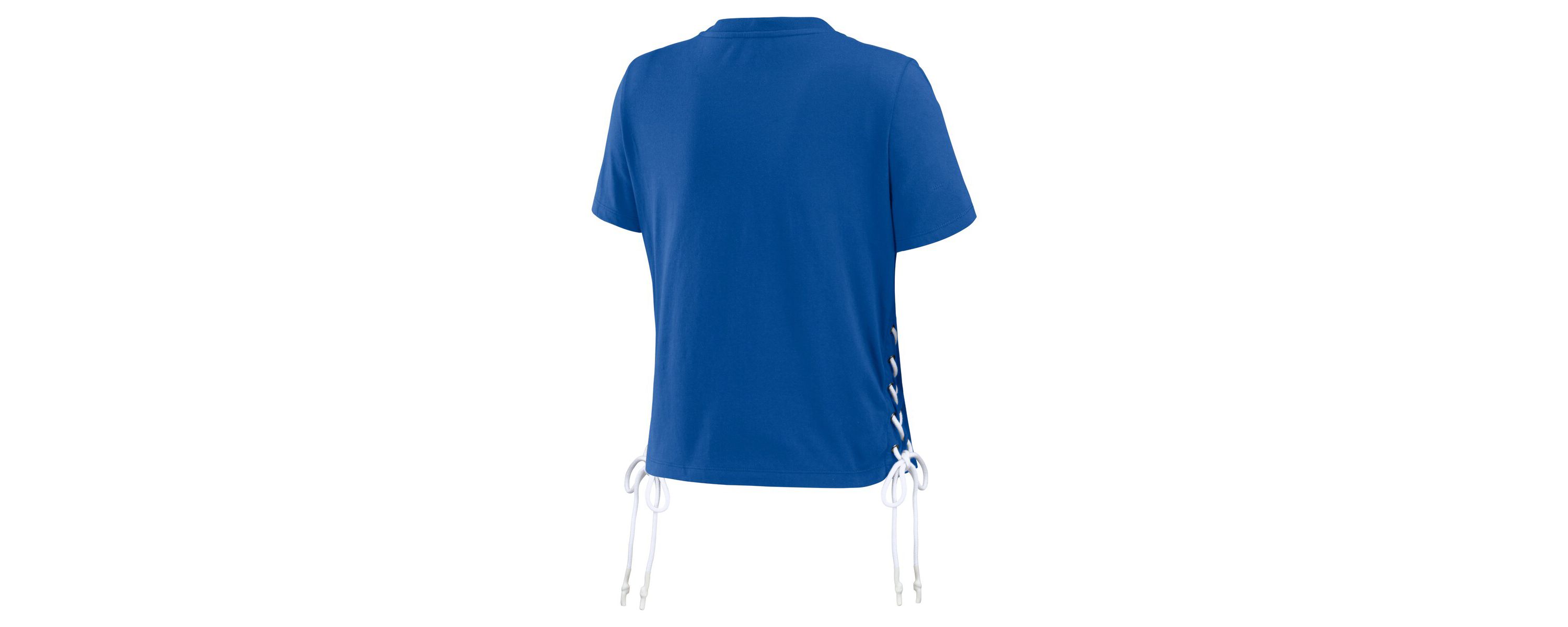 MLB New York Mets Side Lace-Up Cropped T-Shirt