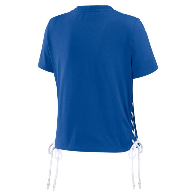 MLB New York Mets Side Lace-Up Cropped T-Shirt