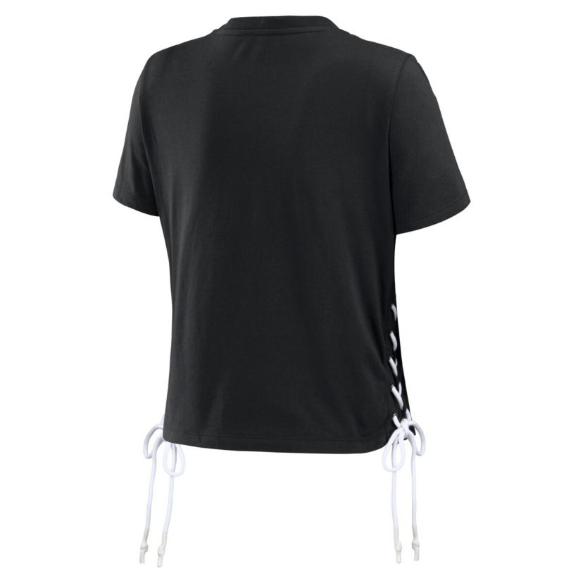 MLB Pittsburgh Pirates Side Lace-Up Cropped T-Shirt