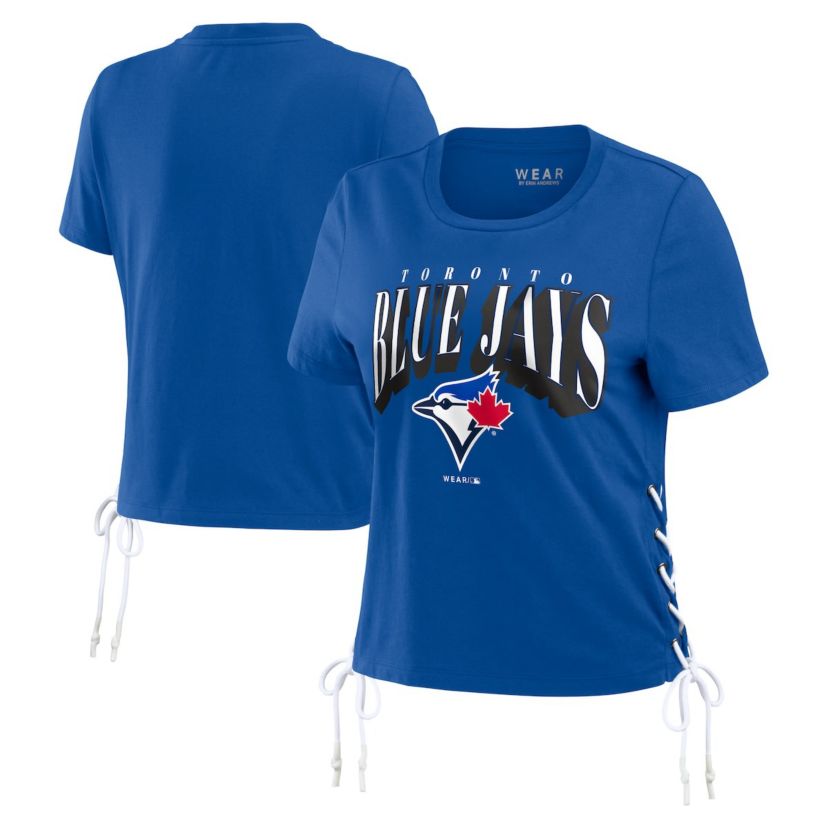 Toronto Blue Jays MLB Toronto Jays Side Lace-Up Cropped T-Shirt
