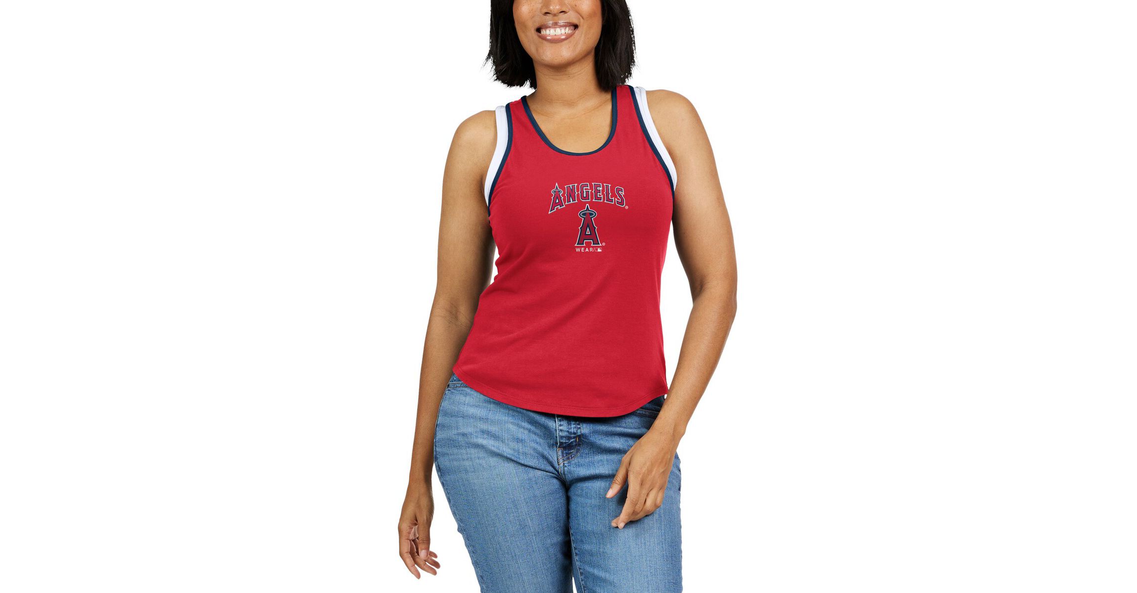 MLB Los Angeles Angels Colorblock Racerback Tank Top