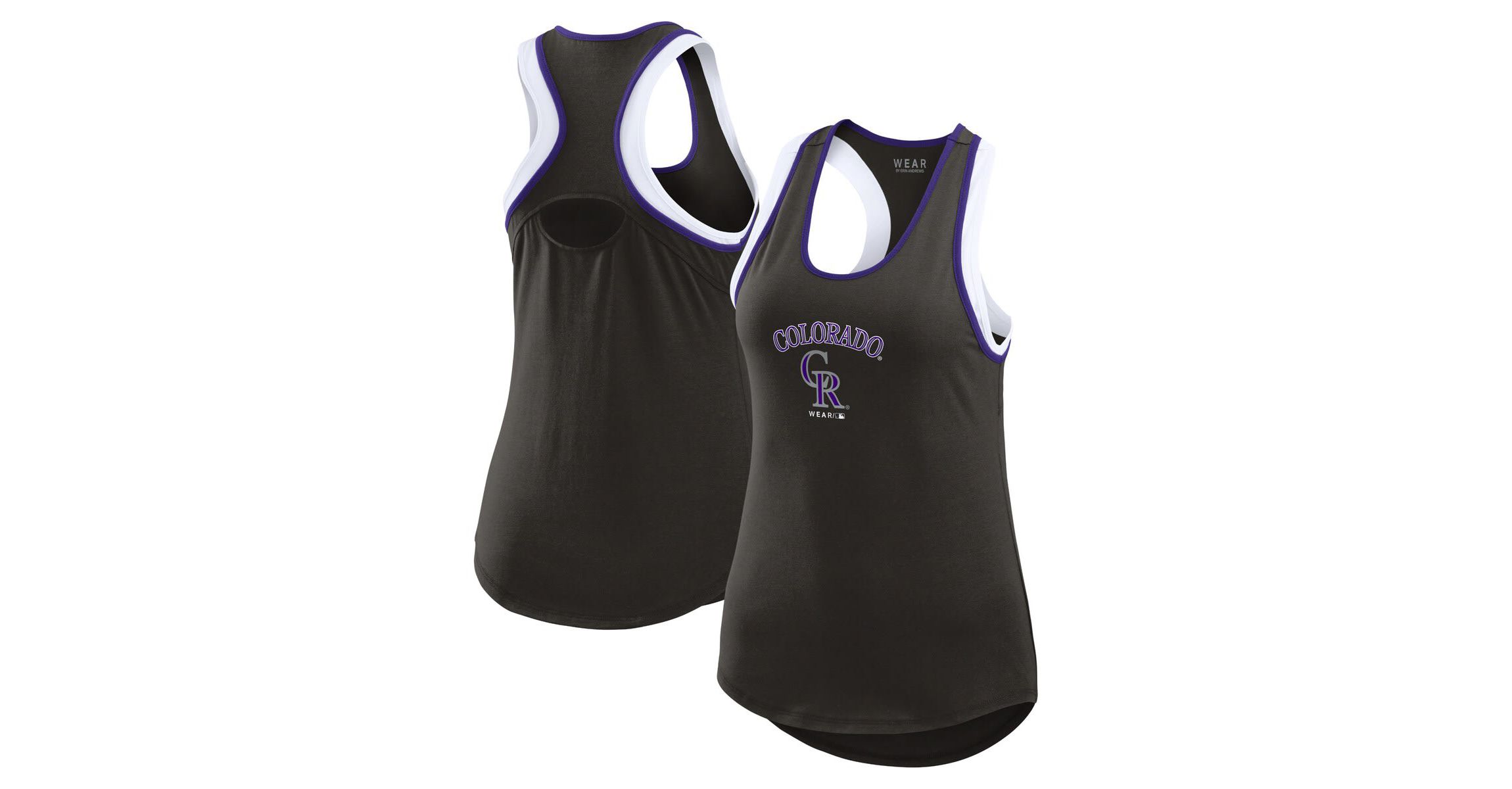 MLB Colorado Rockies Colorblock Racerback Tank Top