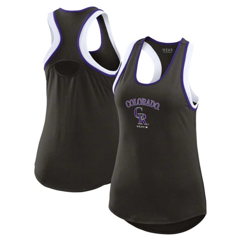 MLB Colorado Rockies Colorblock Racerback Tank Top