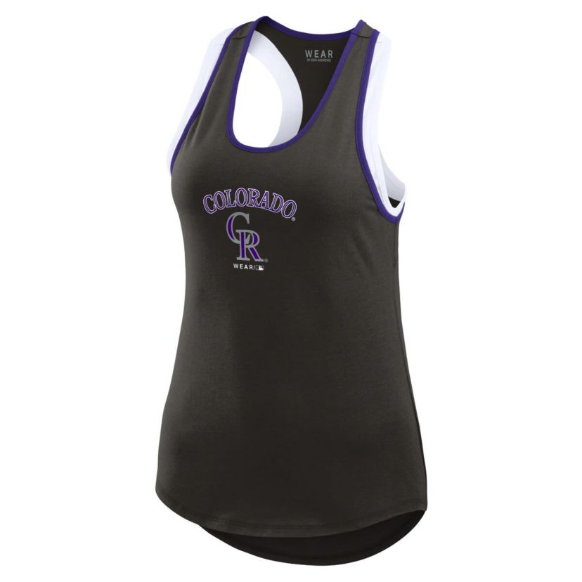 MLB Colorado Rockies Colorblock Racerback Tank Top
