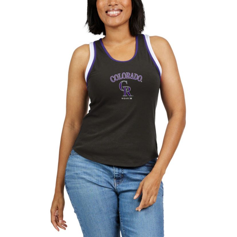 MLB Colorado Rockies Colorblock Racerback Tank Top