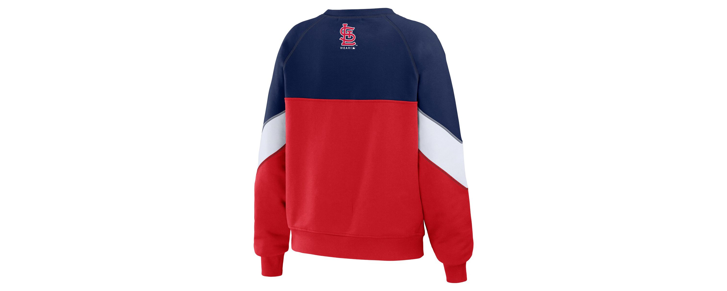 MLB St. Louis Cardinals Color Block Crew Neck Pullover Sweatshirt