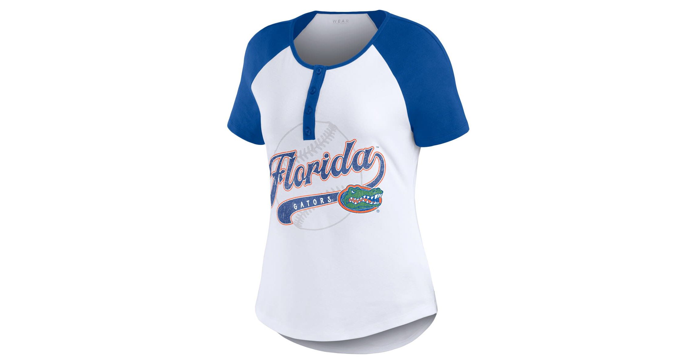 NCAA Florida Gators Baseball Logo Raglan Henley T-Shirt