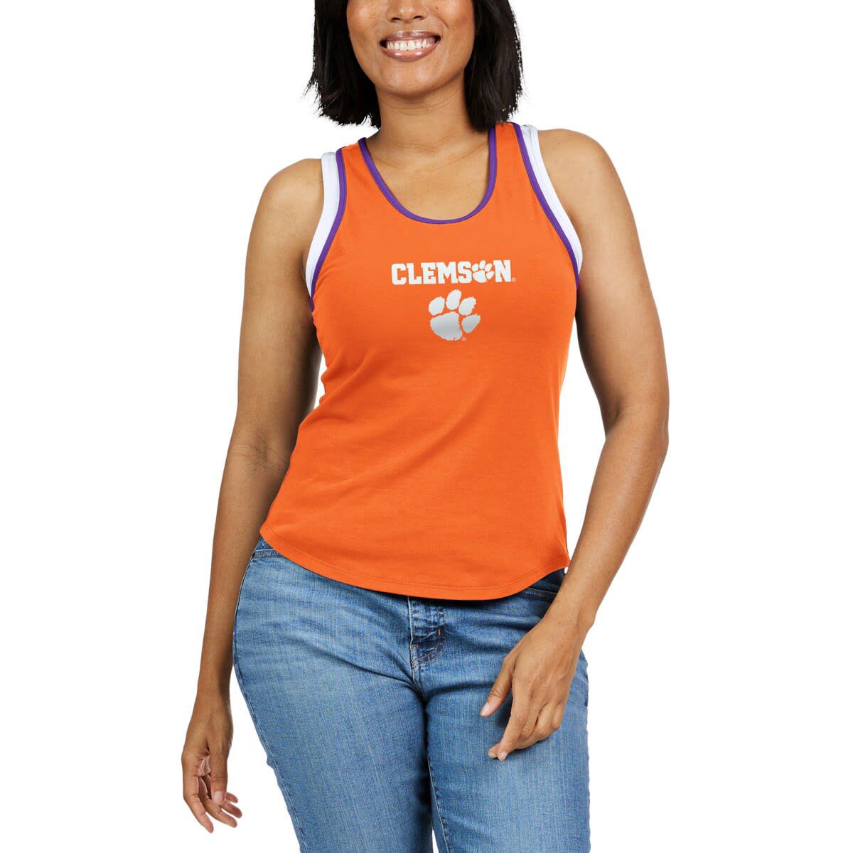 NCAA Clemson Tigers Open Hole Razorback Tank Top