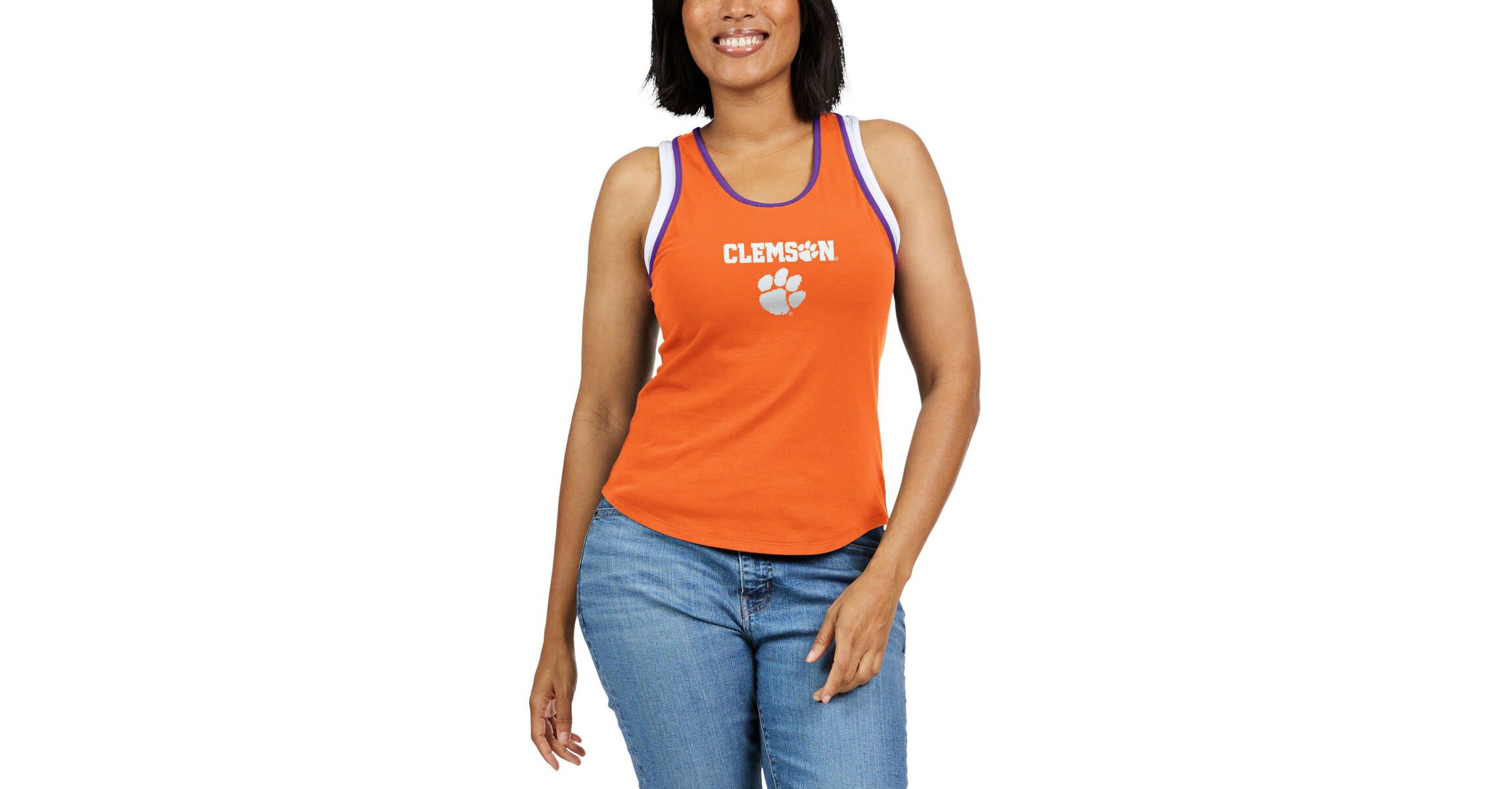 NCAA Clemson Tigers Open Hole Razorback Tank Top