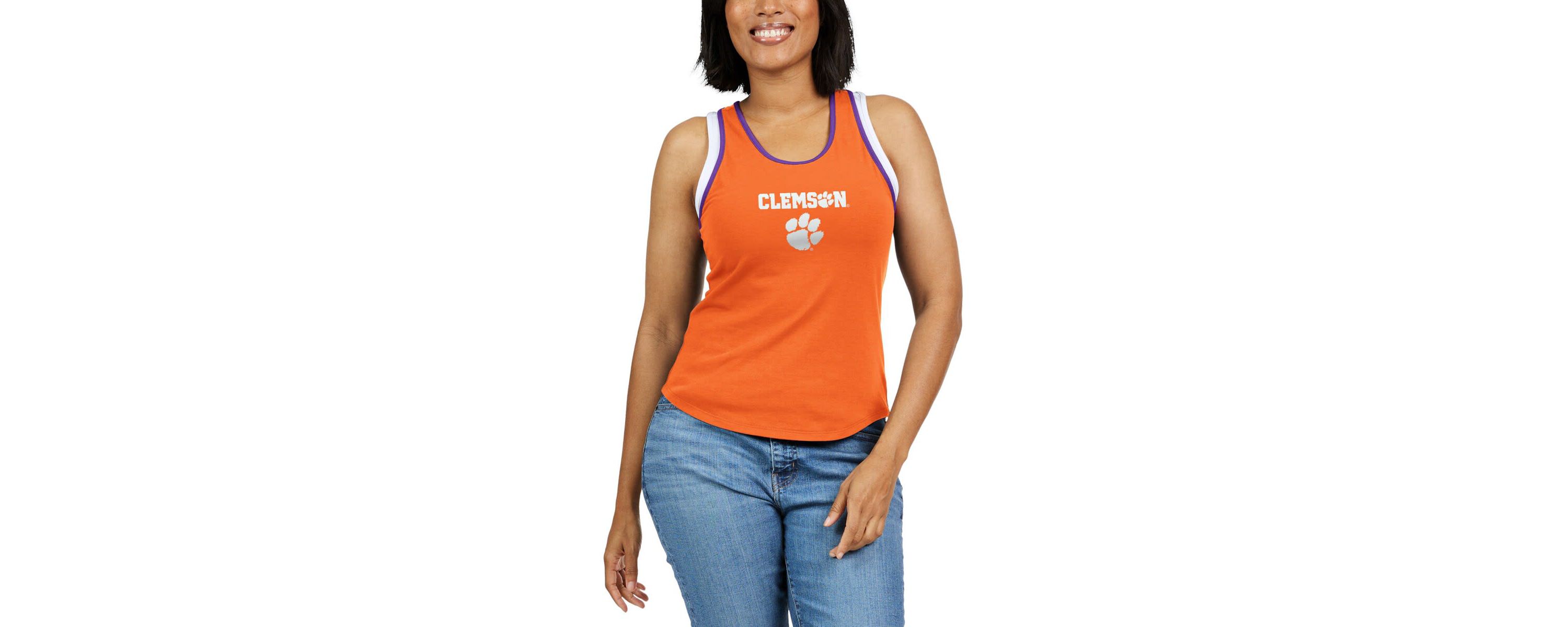 NCAA Clemson Tigers Open Hole Razorback Tank Top