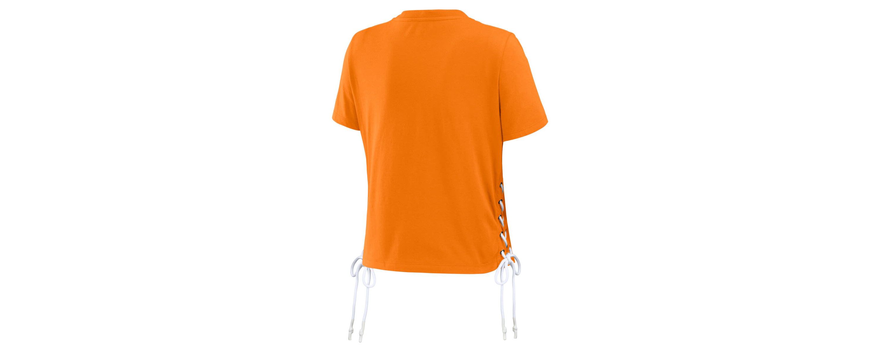 NCAA Tennessee Tennessee Volunteers Side Lace-Up Modest Crop T-Shirt