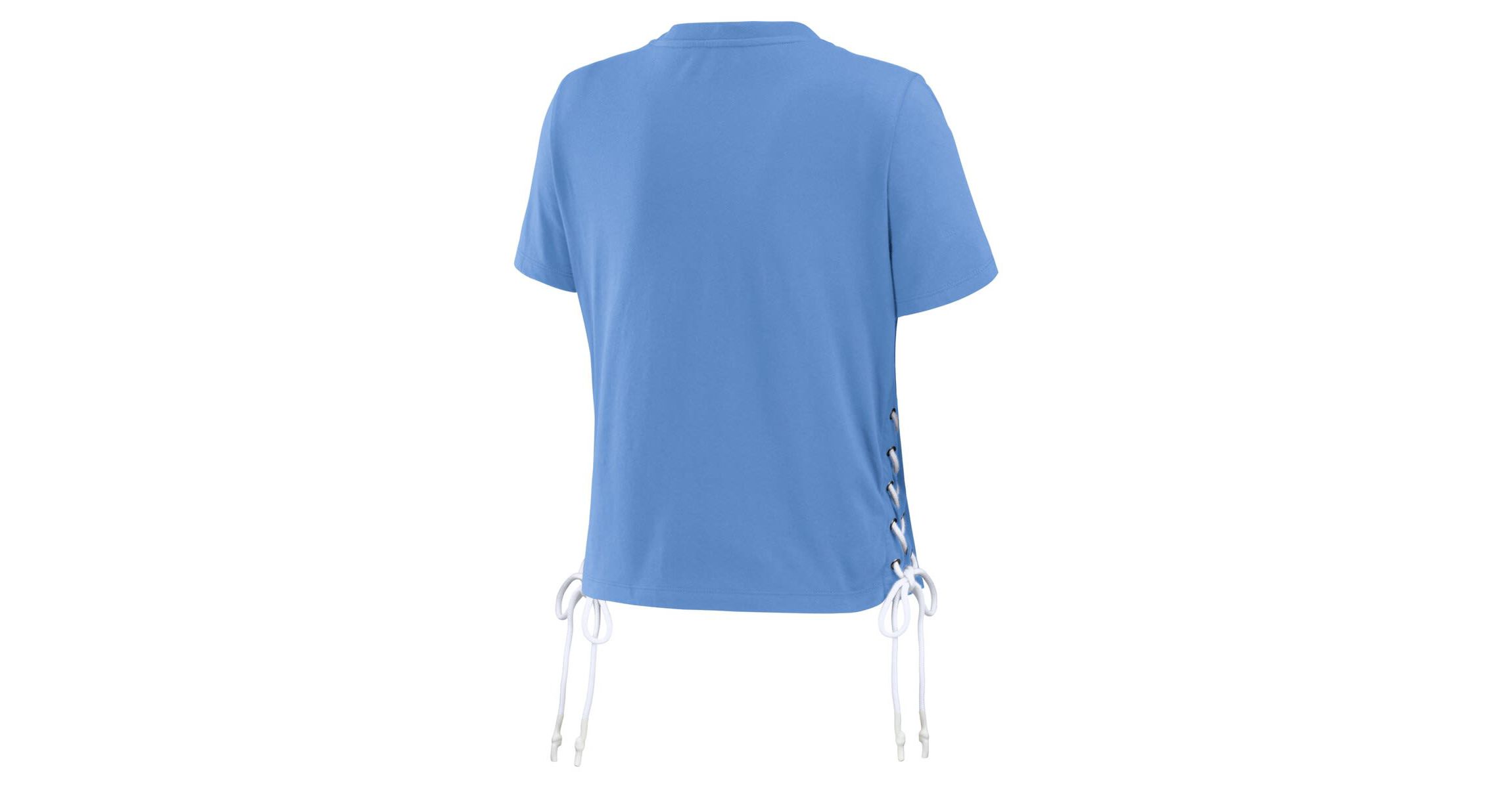 NCAA Carolina North Carolina Tar Heels Side Lace-Up Modest Crop T-Shirt