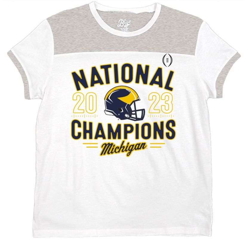 NCAA Michigan Wolverines NCAA Football Playoff 2023 National s Colorblock T-Shirt