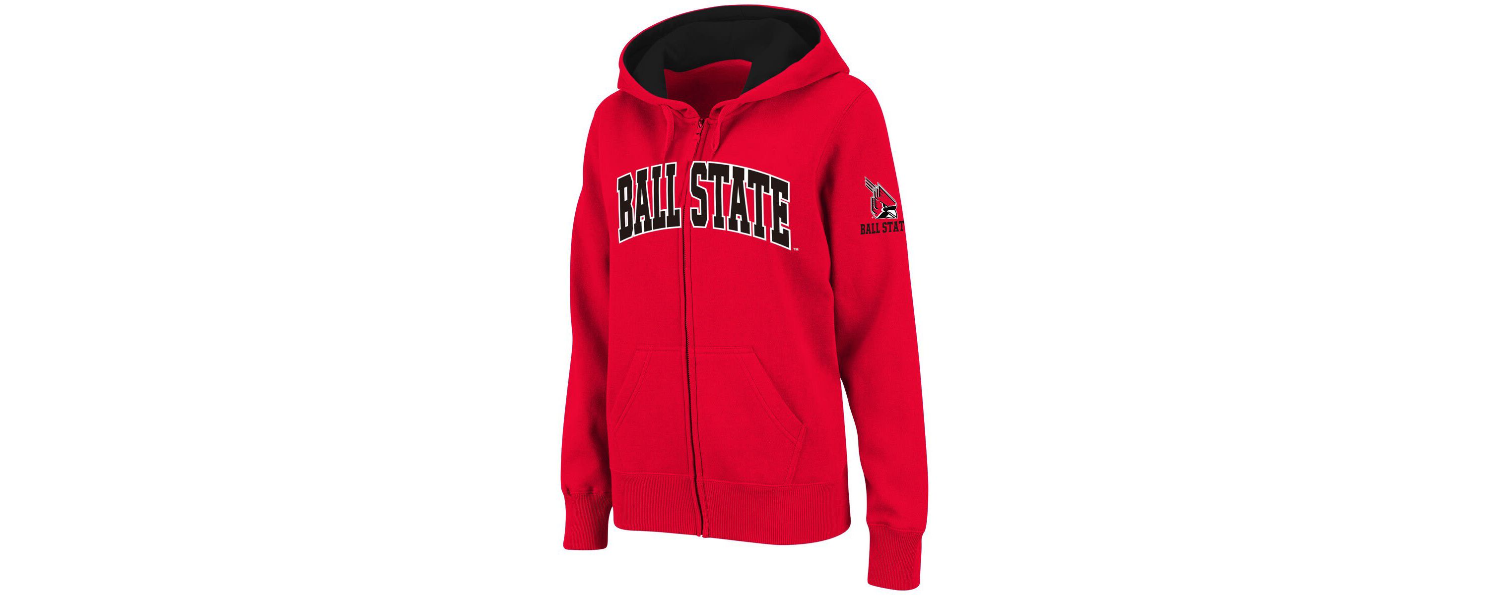 NCAA Ball State Cardinals Arched Name Full-Zip Hoodie