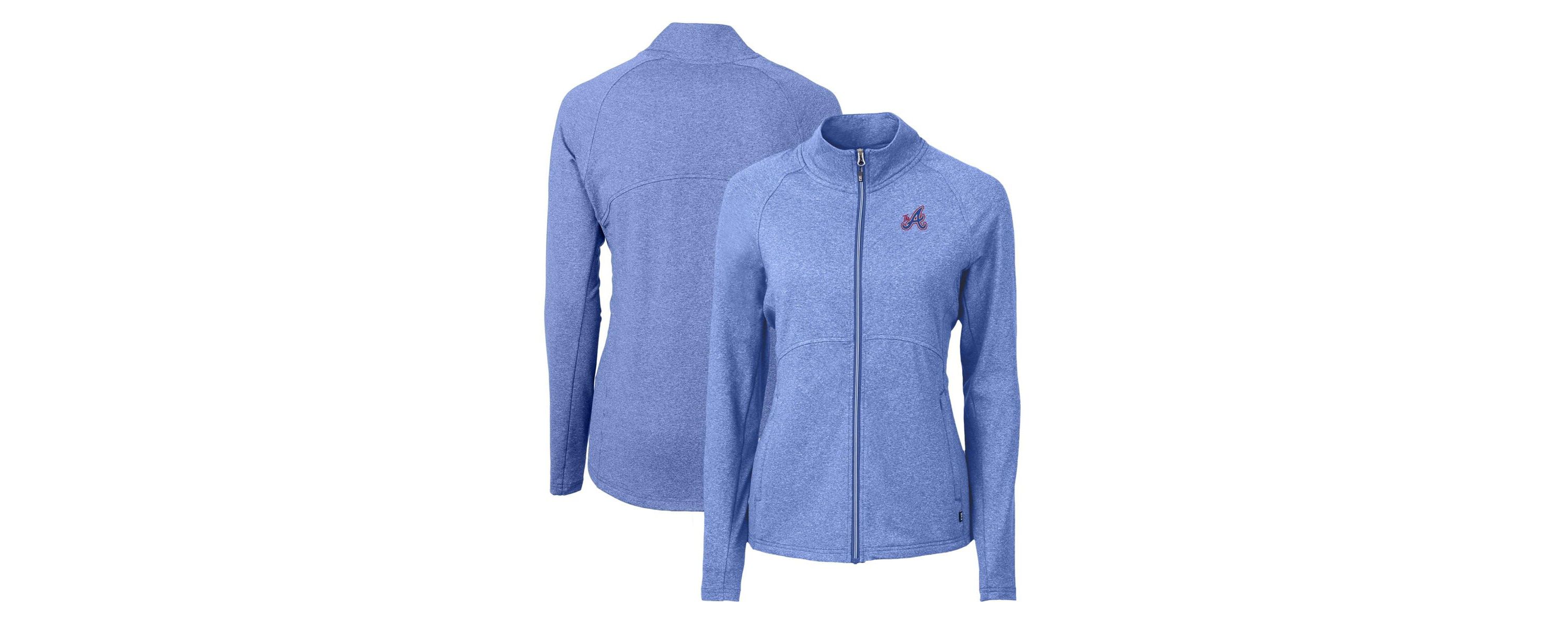 MLB Heather Atlanta Braves City Connect Adapt Eco Knit Recycled Full-Zip Jacket