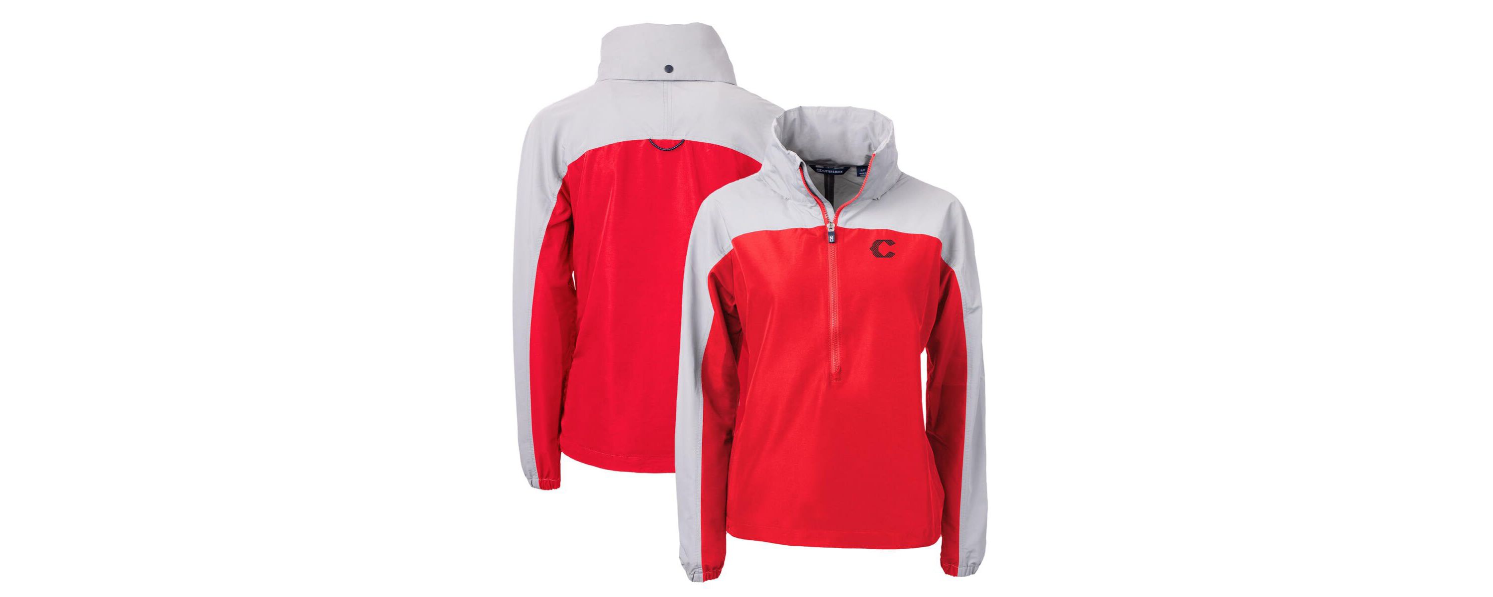 MLB Cincinnati Reds City Connect Charter Eco Recycled Half-Zip Anorak Jacket