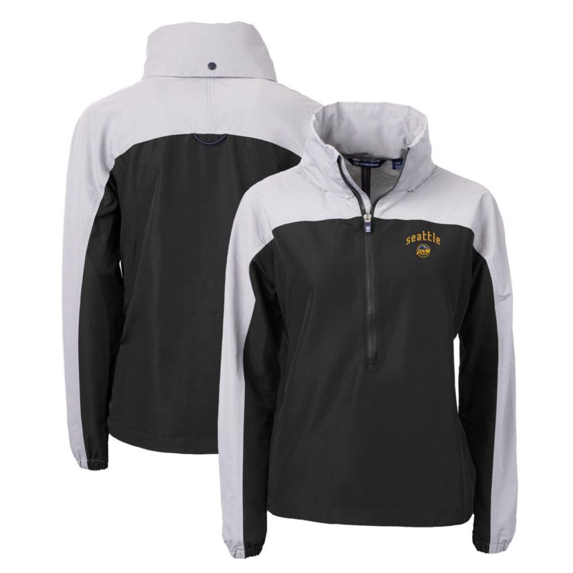 MLB Seattle Mariners City Connect Charter Eco Recycled Half-Zip Anorak Jacket