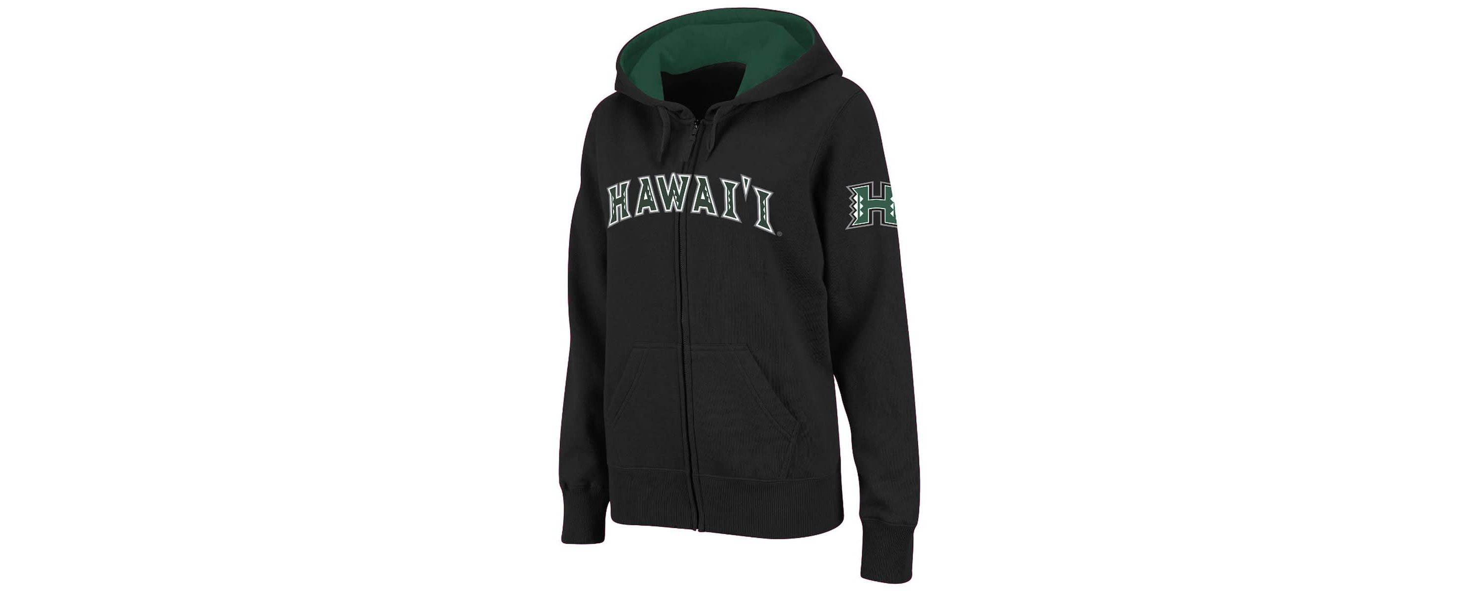 Hawaii Rainbow Warriors NCAA Hawaii Warriors Arched Name Full-Zip Hoodie