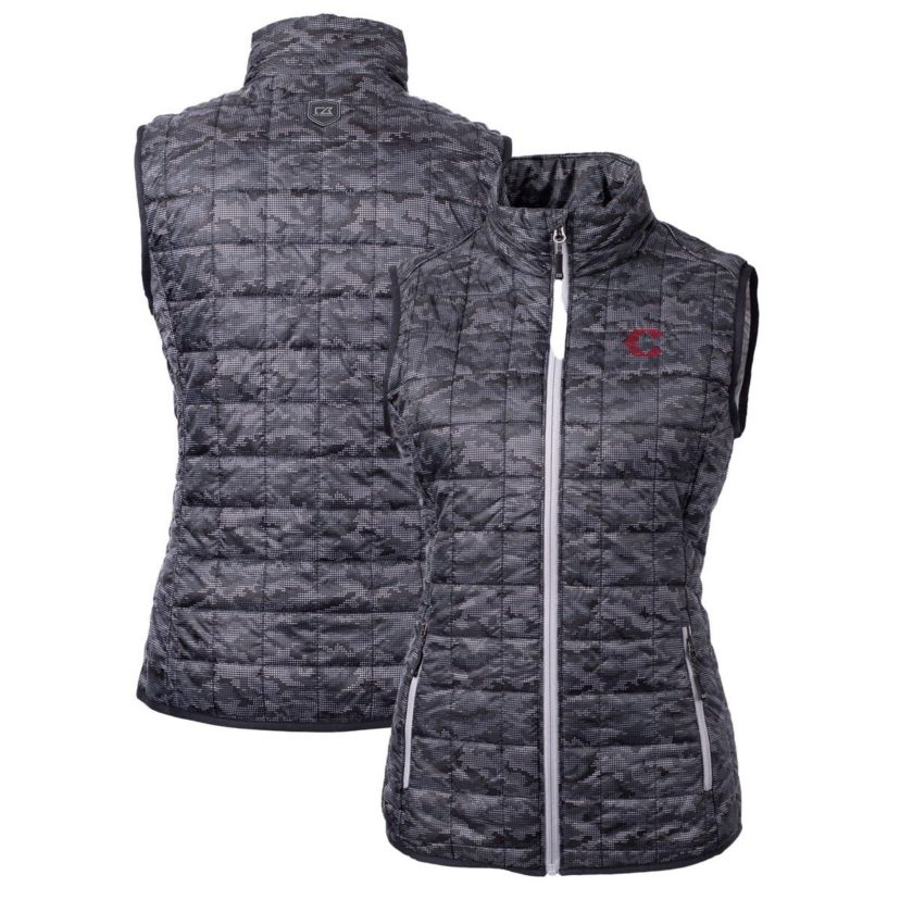 MLB Cincinnati Reds City Connect Rainier PrimaLoft Eco Insulated Full-Zip Printed Puffer Vest