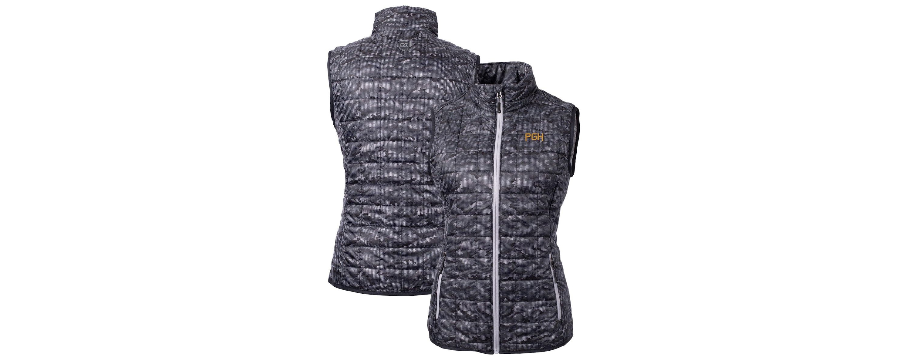 MLB Pittsburgh Pirates City Connect Rainier PrimaLoft Eco Insulated Full-Zip Printed Puffer Vest